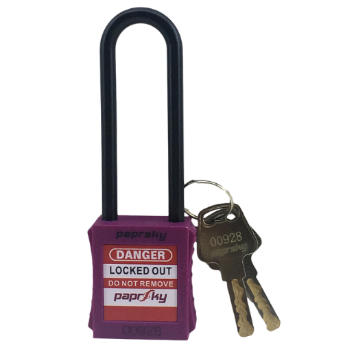 Safety Lockout Dielectric Padlock Purple PS LOTO PPNR-76 (Dielectric Long Shackle)